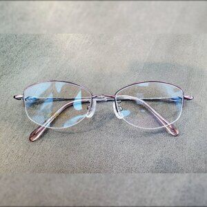 Ultralight Women's Pure Titanium Semi Rimless Eyeglass Frames Glasses